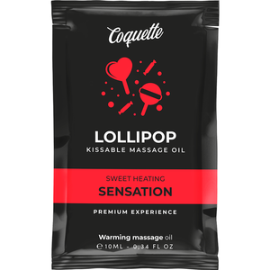COQUETTE CHIC DESIRE - POCKET LOLLIPOP KISSABLE MASSAGE OIL HEATING SENSATION 10 ML COQUETTE COSMETICS