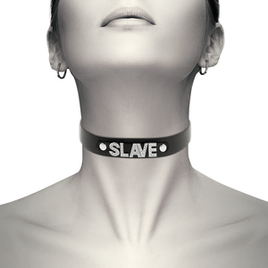 COQUETTE CHIC DESIRE - SLAVE VEGAN CUIR CHOKER COQUETTE ACCESSOIRES