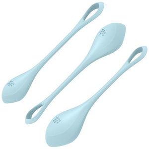 SATISFYER – YONI POWER 2 HARJOITUSSETTI BLUE SATISFYER BALLS