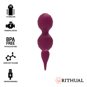RITUEL - BALLES DE KEGEL VIBRANTES RECHARGEABLES NISHA RITUEL D'ORCHIDÉE