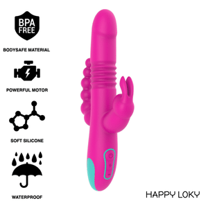 HAPPY LOKY - DONALD TRIPLE STIMULATION : TECHNOLOGIE SANS FIL WATCHME ANAL, G-SPOT ET CLITORAL COMPATIBLE HAPPY LOKY
