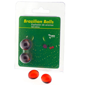 TOLOKA - 2 BOULES BRÉSILIENNES GEL INTIME FRAISE & CERISE TOLOKA