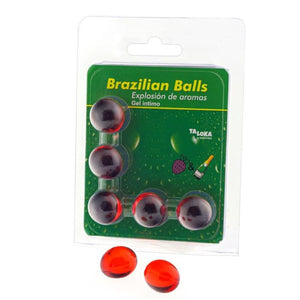 TALOKA - 5 BRAZILIAN BALLS STRAWBERRIES & CHAMPAGNE INTIMATE GEL TALOKA