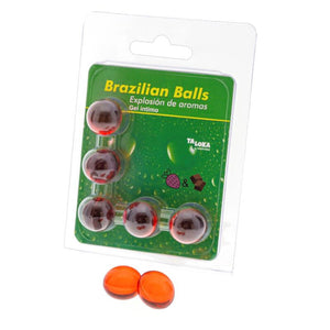 TOLOKA - 5 BOULES BRÉSILIENNES GEL INTIME FRAISE & CHOCOLAT TOLOKA