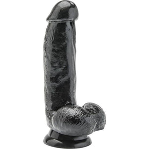 BĄDŹ PRAWDZIWY - DILDO 12 CM Z KULKAMI CZARNE, CZYTAJ PRAWDZIWIE