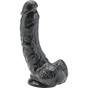 GET REAL - DILDO 20,5 CM WITH BALLS BLACK GET REAL