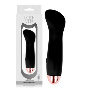 DOLCE VITA - RECHARGEABLE VIBRATOR ONE BLACK 7 SPEED DOLCE VITA