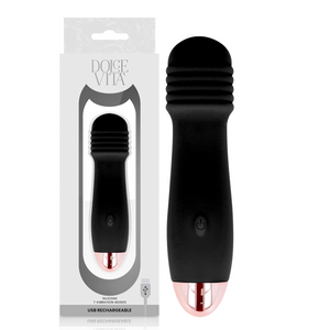 DOLCE VITA – LAADETAV VIBRAATOR KOLM MUST 7 KIIRELINE DOLCE VITA
