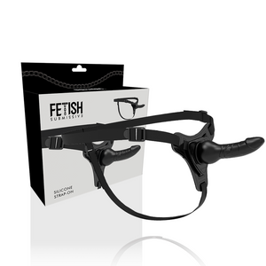Fetisch-Unterwürfiges Geschirr – Realistisches, 16 cm langes, schwarzes Silikon-Unterwürfiges Fetisch-Geschirr