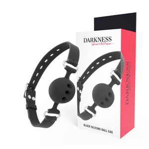 DARKNESS - BLACK BREATHABLE SILICONE GAG DARKNESS BONDAGE