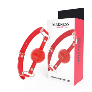 DARKNESS - RED BREATHABLE GAG DARKNESS BONDAGE