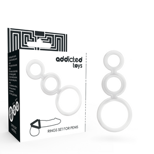 ADDICTED TOYS - RINGS SET FOR PENIS TRANSPARENT ADDICTED TOYS