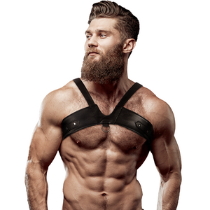 FETISH SUBMISSIVE ATTITUDE - MEN'S BRIGADE ECO-LEATHER CHEST HARNESS FETISH SUBMISSIVE ATTITUDE