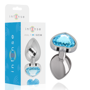 INTENSE - ALUMIINIMETALLINEN ANAL PLUG SININEN SYDÄNKOKO M INTENSE ANAL LELUT