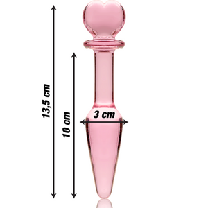 SÉRIE NEBULA PAR IBIZA - MODÈLE 7 PLUG ANAL EN VERRE BOROSILICATE TRANSPARENT 13,5 CM -O- 3 CM SÉRIE NEBULA PAR IBIZA