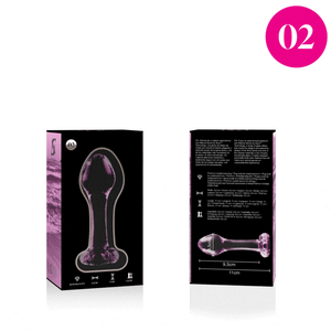 NEBULA-SERIE VON IBIZA - MODEL 2 ANALPLUG BOROSILIKATGLAS KLAR 11 CM -O- 3,5 CM NEBULA-SERIE VON IBIZA