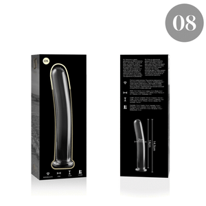NEBULA SERIES BY IBIZA - MODEL 8 DILDO BOROSILICATE GLASS CLEAR 14.5 CM -O- 2 CM NEBULA SERIES BY IBIZA