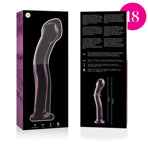 NEBULA SERIES BY IBIZA - MODEL 18 DILDO BOROSILICATE GLASS CLEAR 18.5 CM -O- 3.5 CM NEBULA SERIES BY IBIZA