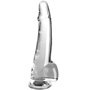 KING COCK - CLEAR DILDO WITH TESTICLES 19 CM TRANSPARENT KING COCK