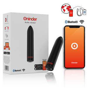 ONINDER - BERLIN BULLET VIBRATOR BLACK 9 MODES 8.5 X 2 CM - FREE APP ONINDER
