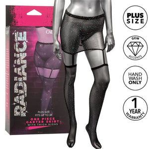 CALEXOTICS - RADIANCE GARTER SKIRT THIGH HIGHS PLUS SIZE CALEXOTICS
