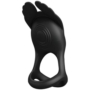 PRETTY LOVE - SILAS VIBRANT PENIS RING 7 VIBRATIONS BLACK SILICONE PRETTY LOVE MALE