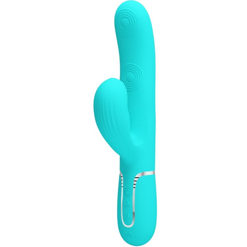 PRETTY LOVE — PERLITA MULTIFUNCTION 3 IN 1 G-POTA VIBRATORS AQUA GREEN
