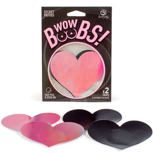 SECRET PLAY - WOW BOOBS! HEART NIPPLE COVERS SECRETPLAY 100% FETISH