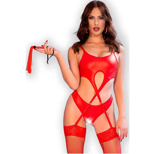 CHILIROSE - CR 4625 SET FOUR PIECES CROTCHLESS RED S CHILIROSE SETS