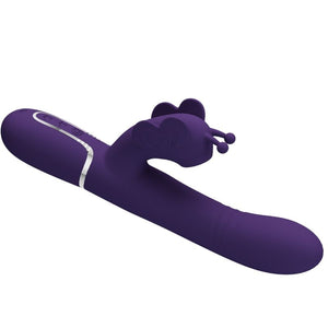 PRETTY LOVE - MULTIFUNCTION RABBIT VIBRATOR 4 IN 1 BUTTERFLY PURPLE PRETTY LOVE FLIRTATION
