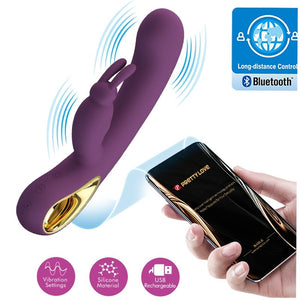 PRETTY LOVE - LIAM RABBIT VIBRATOR & G SPOT STIMULATOR PURPLE - LoveYou.lv