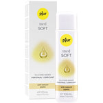 Pjur Med Soft Glide Silicone Lubricant 100ml with natural jojoba oil for sensitive skin, long-lasting lubrication.