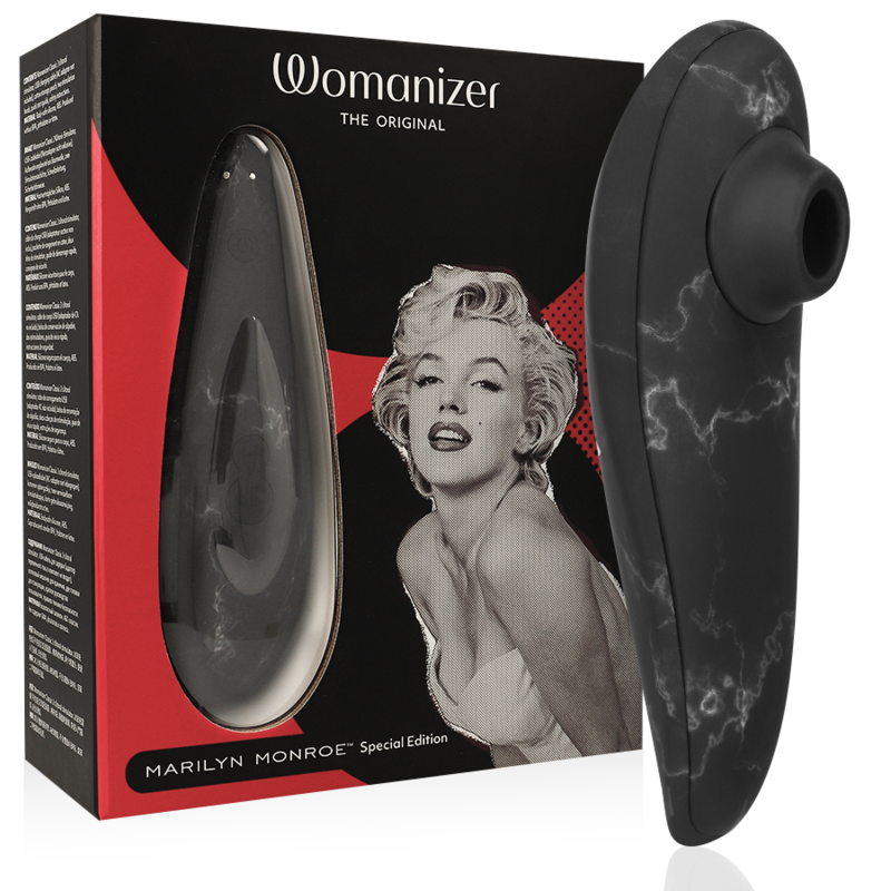 WOMANIIZER — MARILYN MONROE CLASSIC 2 KLITORĀLĀS STIMULĀTORS BLACK MARBLE