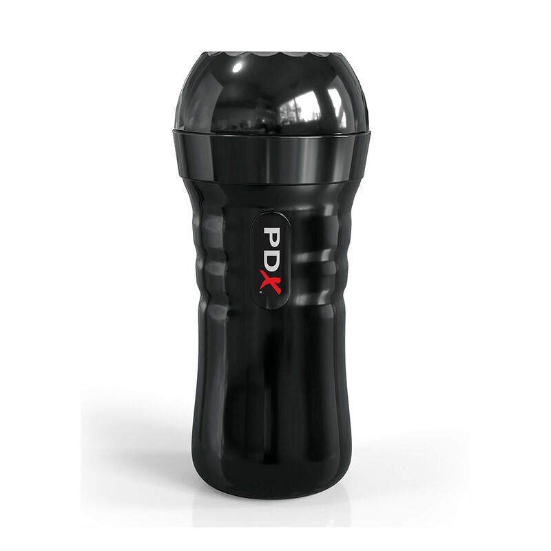 PDX EXTREME Slide & Glide Self-Lubricating Masturbator in black