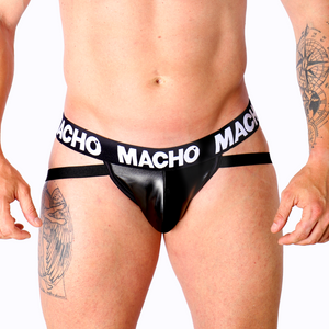 MACHO - MX25NC JOCK BLACK LEATHER S MACHO UNDERWEAR