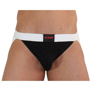 BURN - 004 JOCK SHINY BLACK / WHITE S - LoveYou.lv