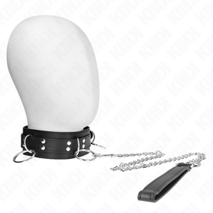 KINK – 3-RING-SKLAVEREI-HALSKETTE MIT RIEMEN 80 CM 53 X 5 CM LoveYou.lv