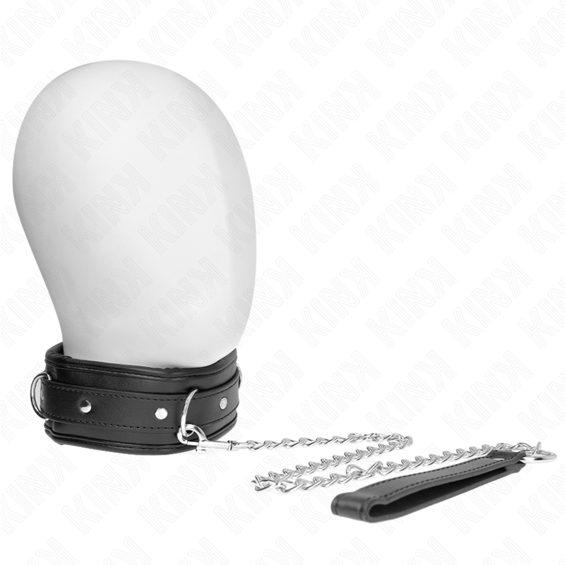 KINK - ОЖЕРЕЛЬЕ С РЕМЕШКОМ ИЗ ИСКУССТВЕННОЙ КОЖИ В СТИЛЕ ГУБКИ МОДЕЛЬ 3 РЕГУЛИРУЕМЫЙ 37-54 СМ X 3 СМ