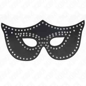 KINK - LEATHERETTE MASK WITH RIVETS MODEL 2 30 x 12 CM - LoveYou.lv