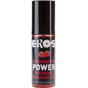 EROS STRAWBERRY POWER WARMING MASSAGE OIL - LoveYou.lv