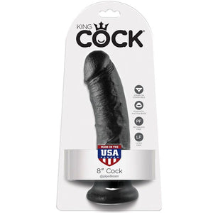 KING COCK - 8 DILDO SCHWARZ 20,3 CM - LoveYou.lv