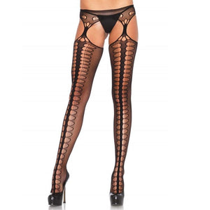 LEG AVENUE - RAJSTOPY Z PODWIĄZKĄ EXCLUSIVE CZARNE - LoveYou.lv