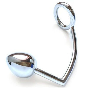 METAL HARD - RING WITH ANAL HOOK 50MM - LoveYou.lv