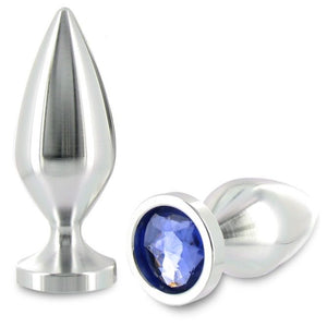 METALL HART - ANAL PLUG ALIMINIUM KRISTALL FARBE MITTEL 8,89 CM - LoveYou.lv