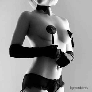 BIJOUX - BURLESK SVART NIPPLE COVER - LoveYou.lv