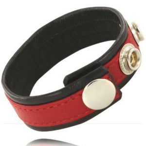 CORPS EN CUIR - SANGLE EN CUIR RÉGLABLE POUR PÉNIS CORPS EN CUIR ROUGE-NOIR
