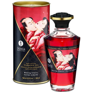 SHUNGA - HEAT EFFECT MASSAGE OIL INTENSE CHERRY FLAVOR 100 ML SHUNGA OILS