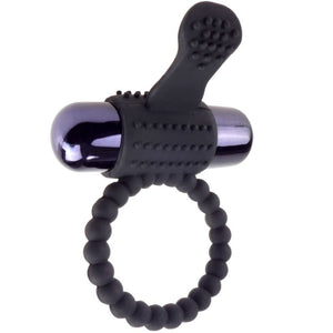 FANTASY C-RINGZ - BLACK SILICONE VIBRATING RING FANTASY C-RINGZ