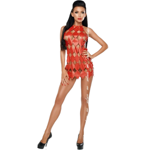 ME-SEDUCE - GWEN DRESS PALJASTI PUNAINEN S/M ME-SEDUCE MEKOT