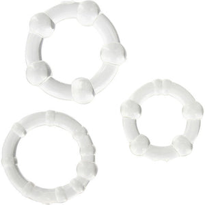 SEVEN CREATIONS - SET OF THREE TRANSPARENT PENIS RINGS SEVEN CREATIONS